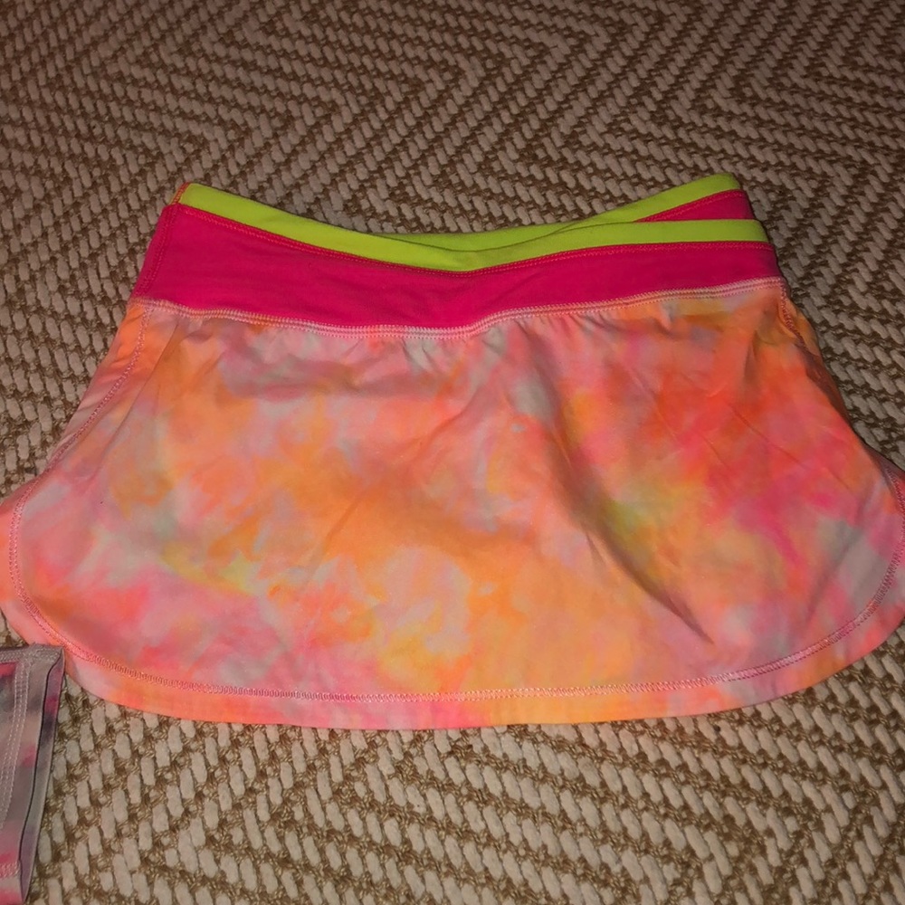 Bright pink, orange, yellow ivivva skort